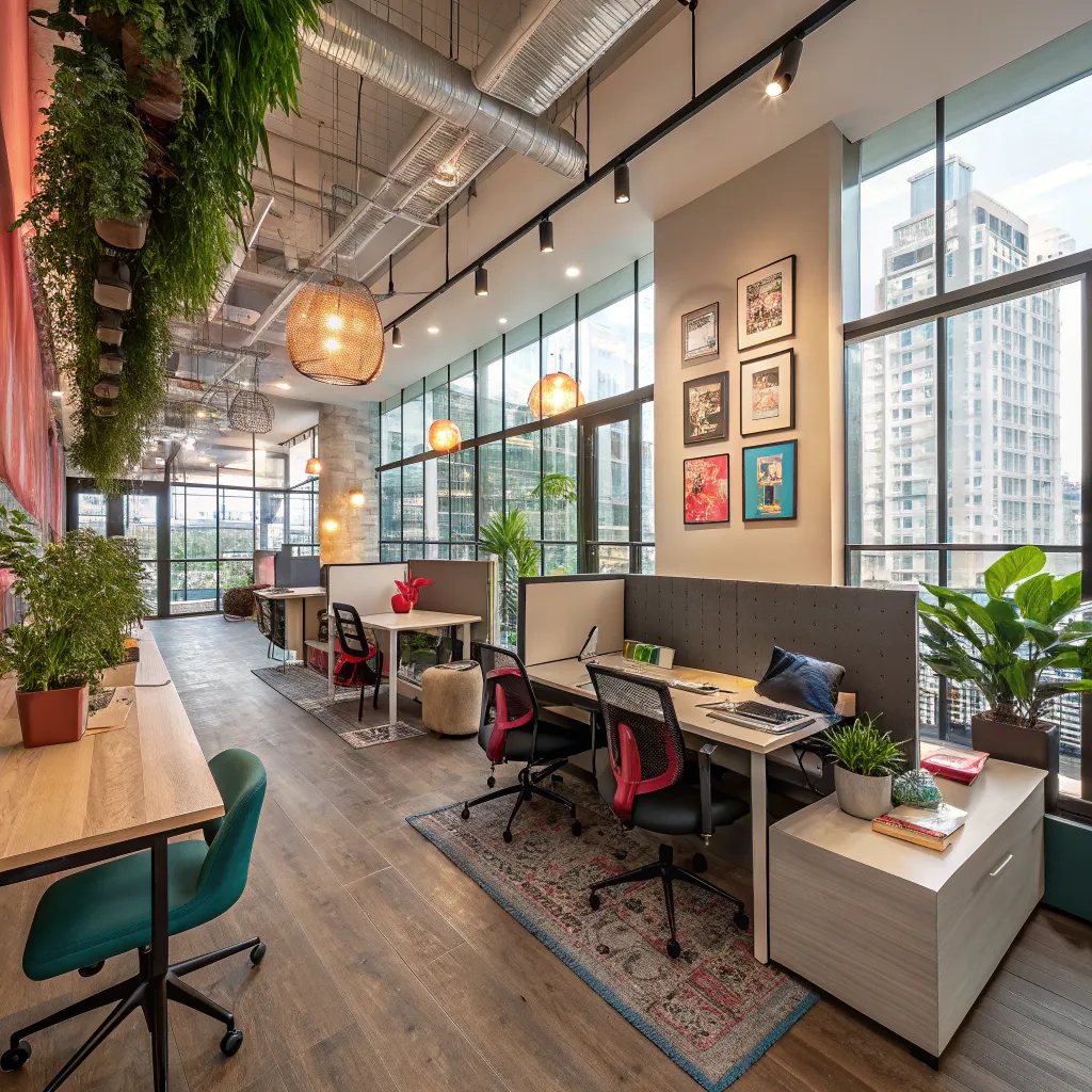 Modern coworking space interior